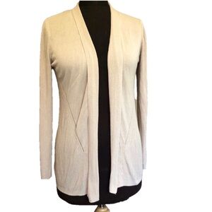 Cyrus Lightweight Beige Open Front Cardigan